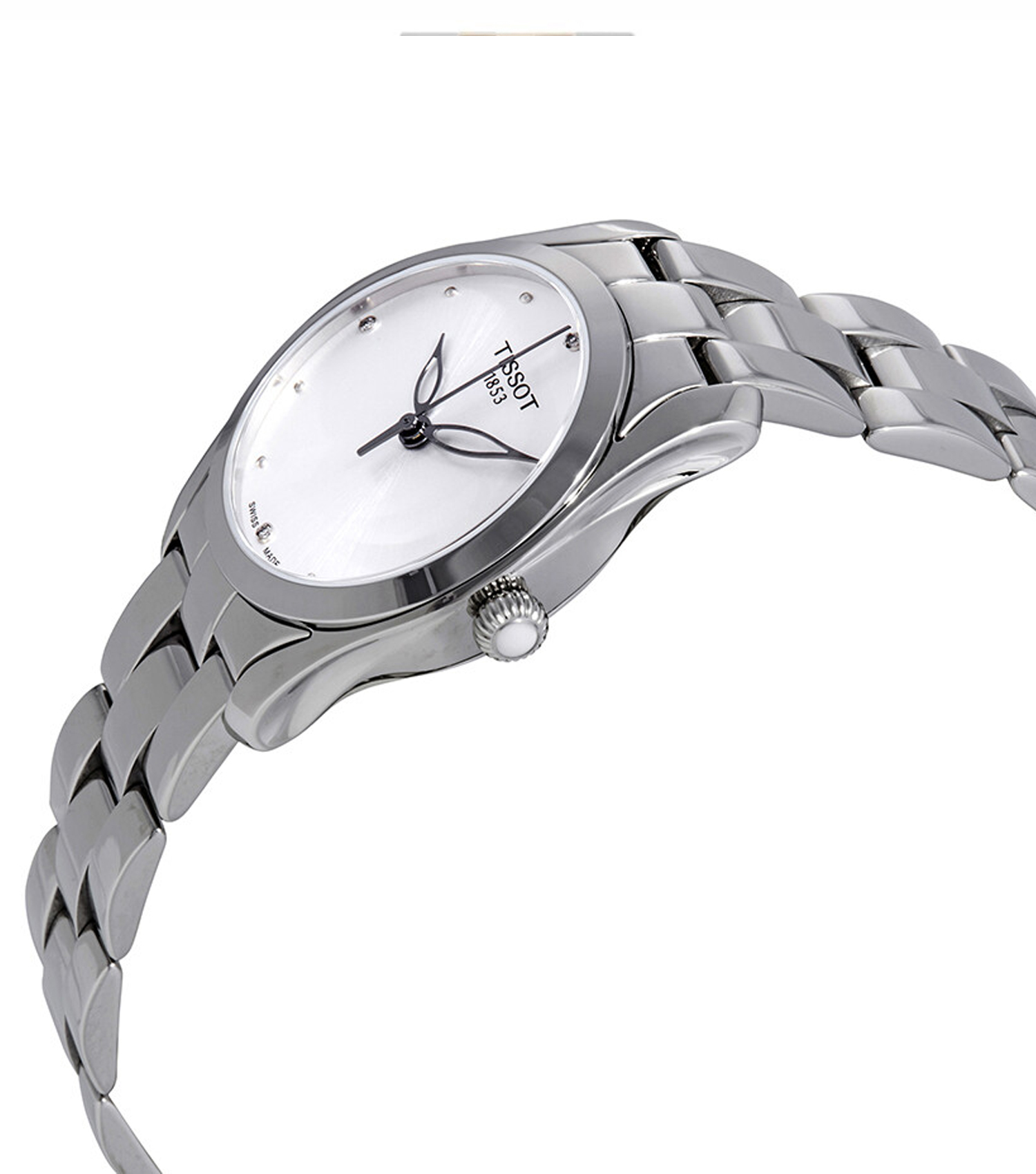 ساعت مچی تیسوت Tissot زنانه تک موتوره نگین برلیان مدل T112.210.11.036.00