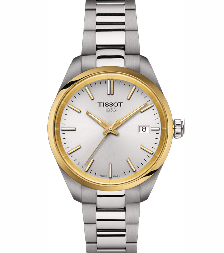ساعت مچی تیسوت Tissot زنانه تک موتوره دورنگ مدل T150.210.21.031.00