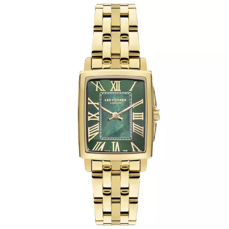 ساعت مچی لی کوپر مدل LC07940.170 — Lee Cooper Dark Green Gold – زنانه