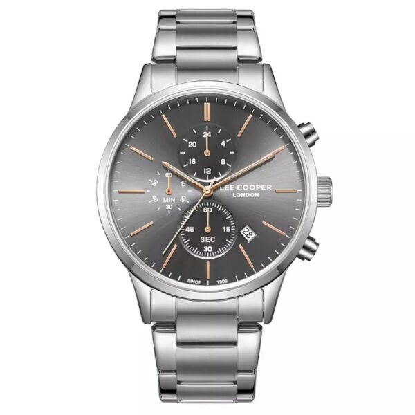 ساعت مچی مردانه لی کوپر | Lee Cooper LC08042.360 | مدل کلاسیک نقره‌ای – Gun Gray